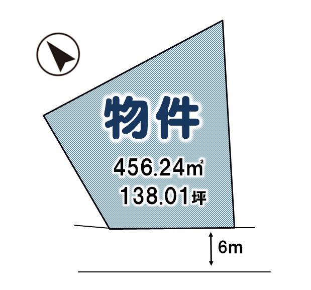 野木町友沼の土地図|138坪の広々敷地！