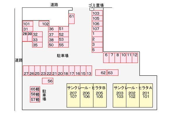 サンクレールヒラタの区画図