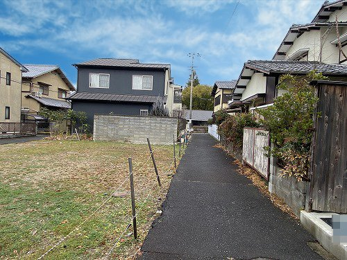 北白川下別当町 土地の前面道路含む現地写真