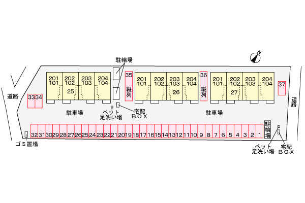 エムズサニーガーデン　２５の区画図