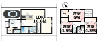 【間取り】 | 一里山２丁目　分譲２区画２号地