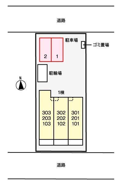 サンフォ二ア小平の駐車場