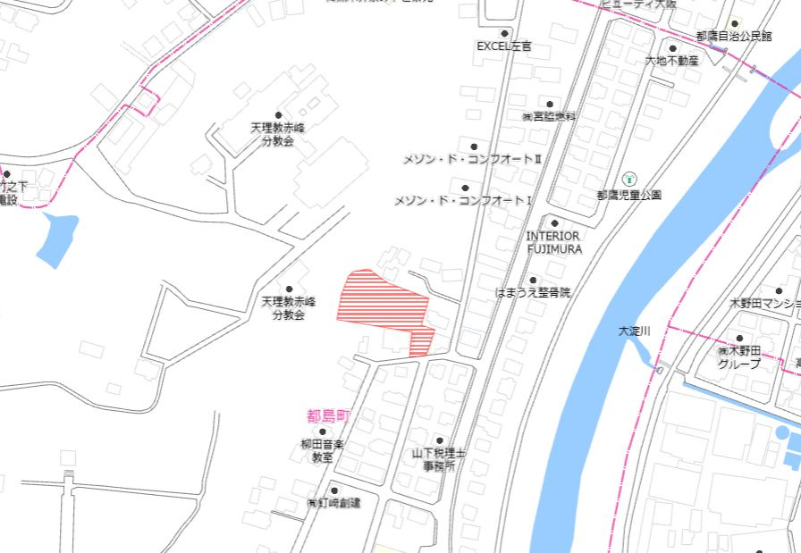 都城市都島町の売地の土地図