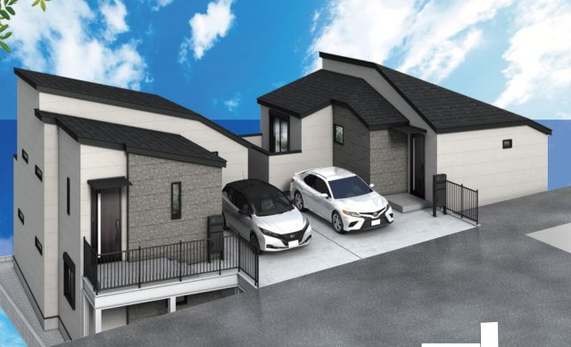 横浜市神奈川区三ツ沢中町 新築戸建て【仲介手数料半額】の外観パース