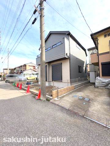 八千代台東４丁目　新築戸建の前面道路含む現地写真|R7.5.11撮影