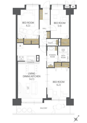 【間取り】プリアデス岩屋 