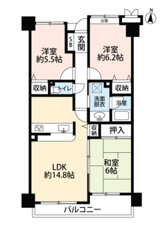 【間取り】 | コスモ高槻パークステージ