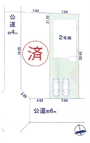 【区画図】 | 深谷市常盤町　未入居戸建　全2棟　2号棟