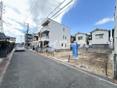 【前面道路含む現地写真】 | 旭小・土地24.3坪・建築条件なし・更地渡し・泉大津市池浦町1丁目 | 前面道路含む現地写真です