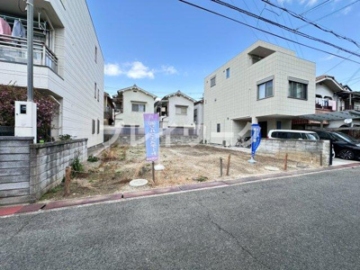 【前面道路含む現地写真】 | 旭小・土地24.3坪・建築条件なし・更地渡し・泉大津市池浦町1丁目 | 前面道路含む現地写真です