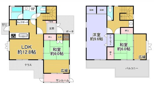 大和ハウス施工物件　玉津町西河原　築32の間取り