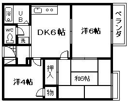 【間取り】 | ベルネージュ　２