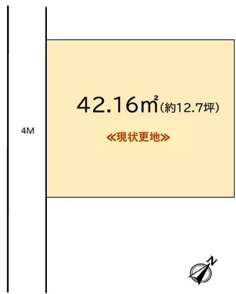 狭山市水野　建築条件なし売地　西武池袋線『武蔵藤沢駅』徒歩15分　【南小学区】の土地図