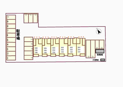 【区画図】 | チャオ　ジェノバ | 駐車場