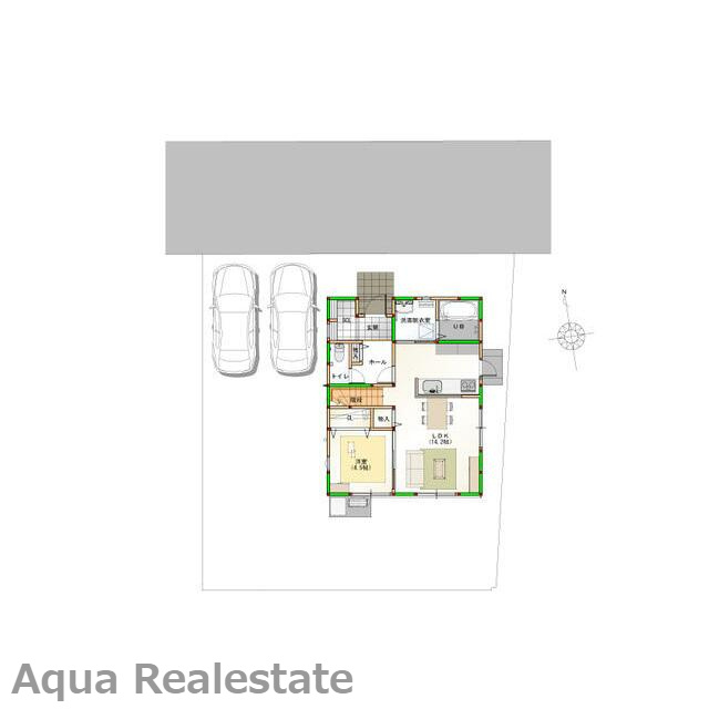 家事楽デザイナーズハウス高松市木太町建売⑯の区画図