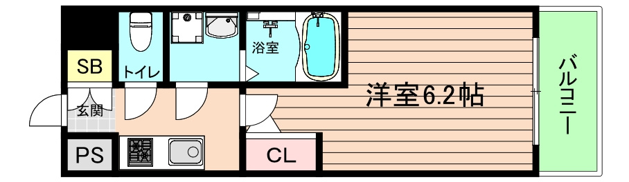 大阪市都島区都島本通４丁目の賃貸マンションの間取り