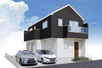 【外観パース】 | ◆相模原市南区相模台新築◆ | 明るい外観予想図です。スタイリッシュに出来上がります。