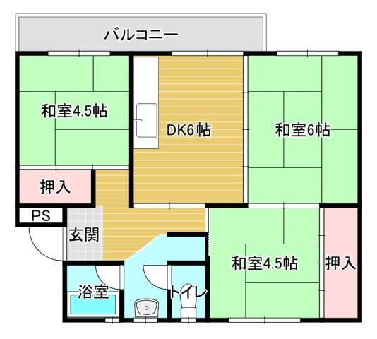 公団狭山住宅22号棟の間取り
