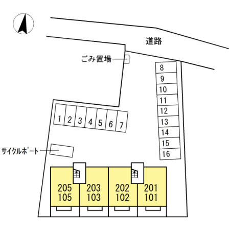セジュール吉井【キャッシュバック対象物件】の区画図
