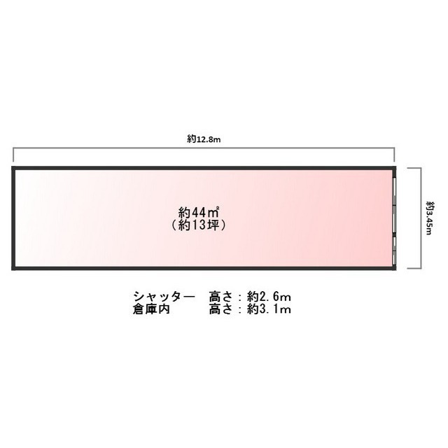 岐阜市常盤町の倉庫の間取り