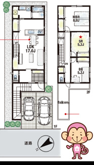 【間取り】 | 1号地　間取り