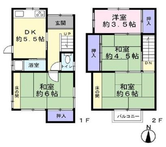 【間取り】 | 尼崎市南清水中古戸建　リフォームを楽しみましょう | ４DKの間取りでファミリー様にもおすすめです♪お好きなリフォームを楽しんでみませんか？収益としてもご検討ください！