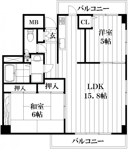 【間取り】 | イーストマンション | 反転タイプ