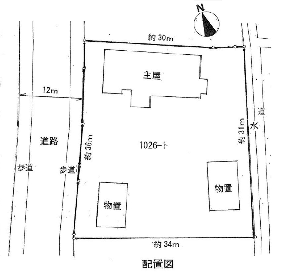 秦野市寺山　中古戸建　331.44坪の区画図