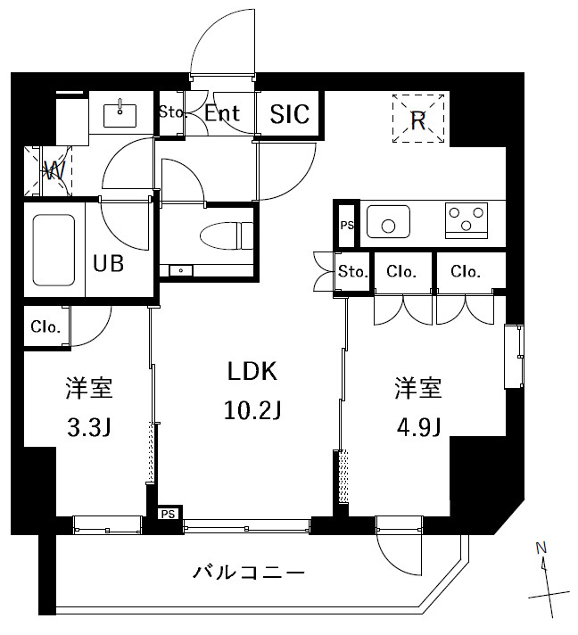 台東区小島１丁目の賃貸マンションの間取り