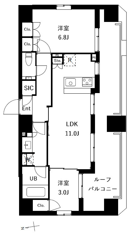 台東区小島１丁目の賃貸マンションの間取り