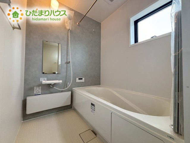 寄居町　第1　新築一戸建て　リーブルガーデン　01の浴室|清潔感のある浴室は自分一人のリラックス空間を演出してくれます。
もちろんお子様と一緒でも十分な広さがあり快適です(^^♪
