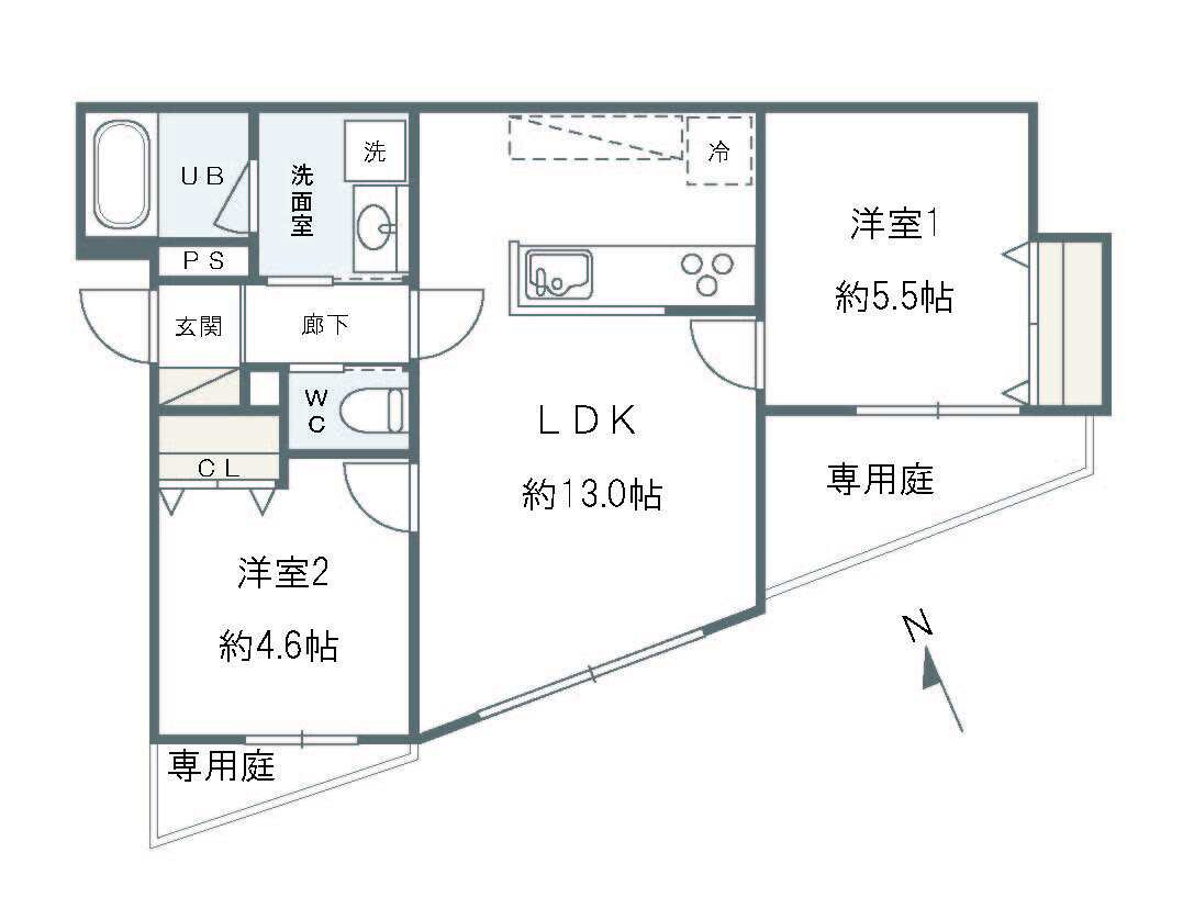 グルーブ明石大蔵の間取り