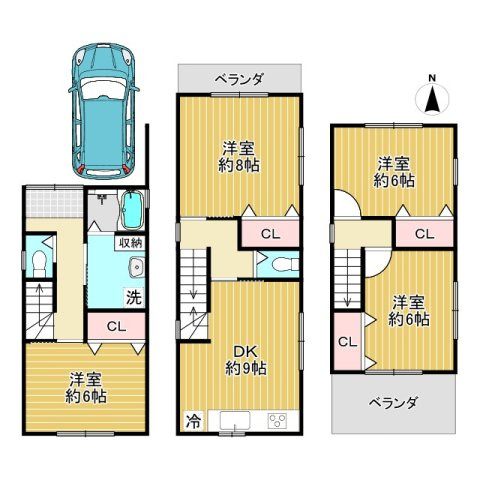 【価格改定】向日市寺戸町三ノ坪の間取り|各居室約6帖以上の4DK！
ご内覧も可能なので、お気軽にお問い合わせください。
