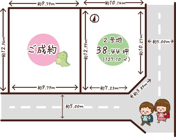 桃山町大島２号地　建築条件無土地の区画図