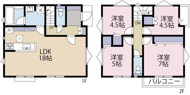 【参考プラン】 | 建築条件付き売地 | 8号棟