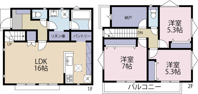 【参考プラン】 | 建築条件付き売地 | 12号棟