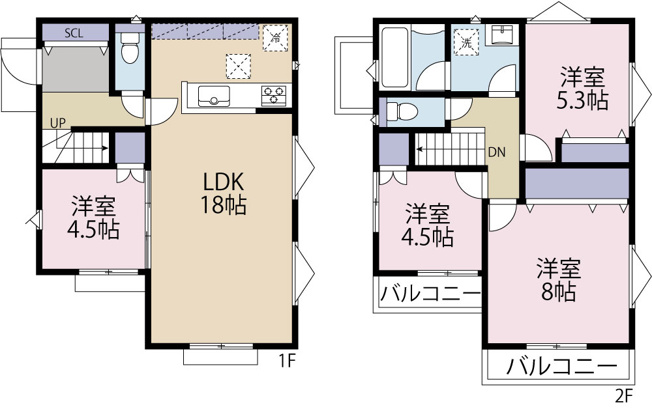 【参考プラン】 | 建築条件付き売地 | 14号棟