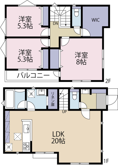 【参考プラン】 | 建築条件付き売地 | 1号棟