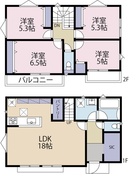 【参考プラン】 | 建築条件付き売地 | 2号棟
