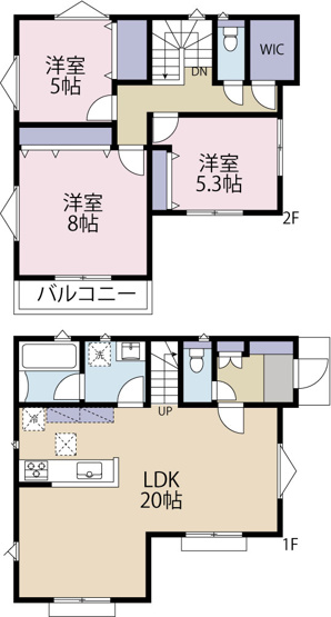 【参考プラン】 | 建築条件付き売地 | 4号棟