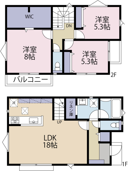 【参考プラン】 | 建築条件付き売地 | 6号棟