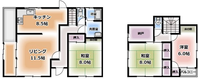 盛岡市上田字北山の間取り