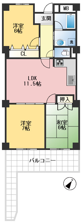 インペリアル千里青葉丘の間取り