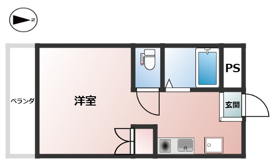 姫西ハイツの間取り