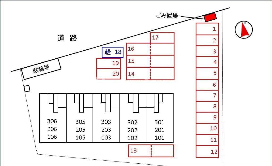 コート・ダジュールＡの駐車場