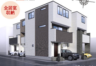 【外観パース】 | 【名古屋市中川区高畑4丁目119-3新築戸建3号棟】✨️仲介手数料無料✨️野田小学校・一柳中学校