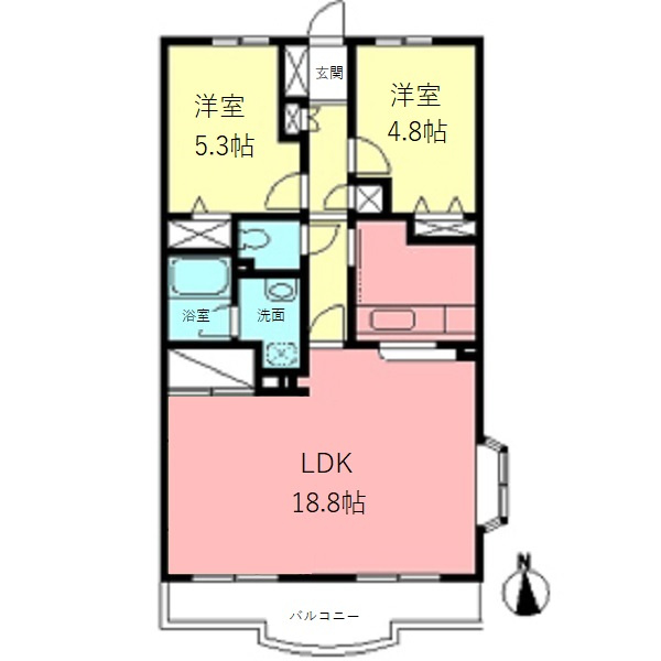 ベルコリーヌ梶ヶ谷の間取り