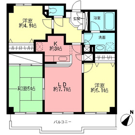 コンフォール湘南の間取り