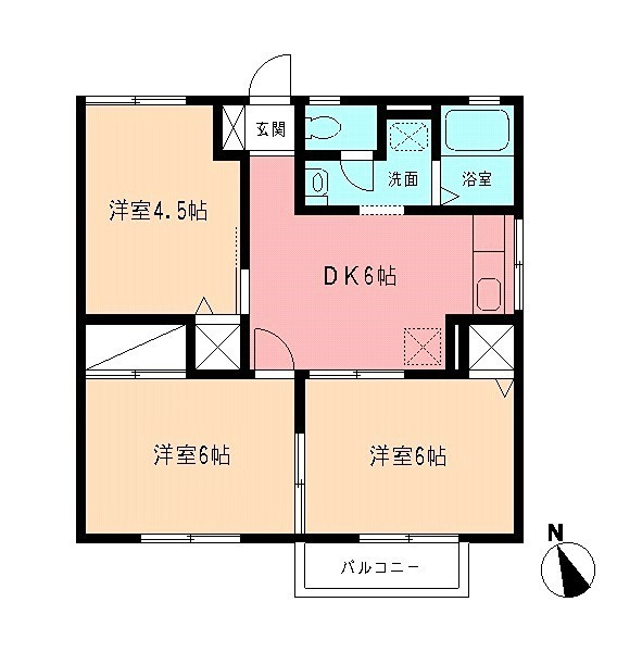 ファミール・キヌタＢの間取り