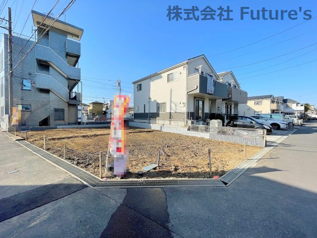 流山市加4丁目　新築戸建　全2棟　1号棟の外観|現地の写真になります。